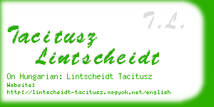 tacitusz lintscheidt business card